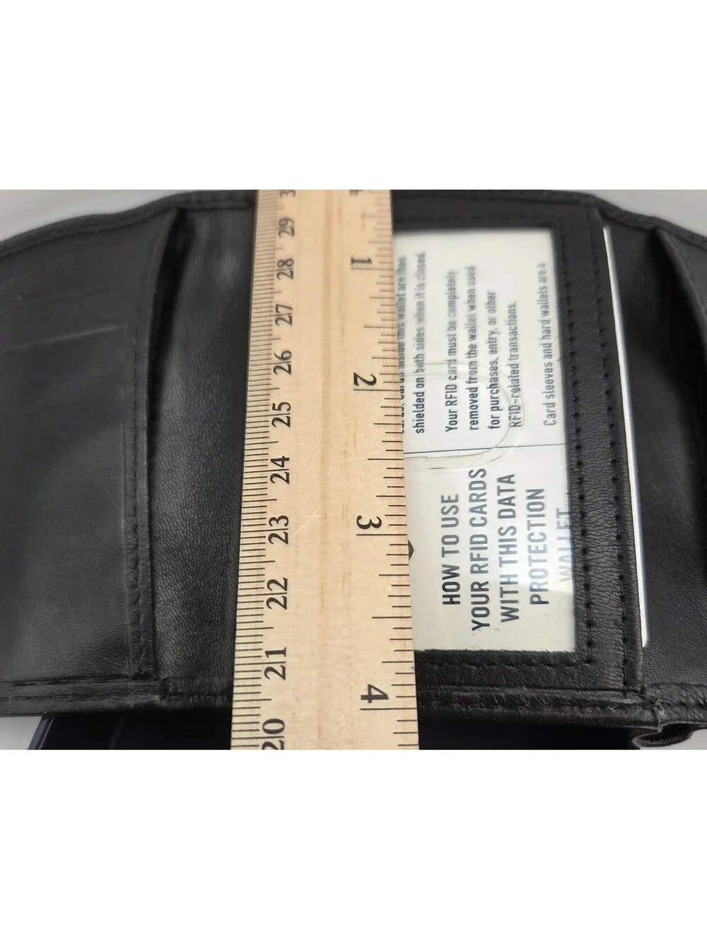 Stafford Black Leather Trifold Wallet RFID Blocking New in Box